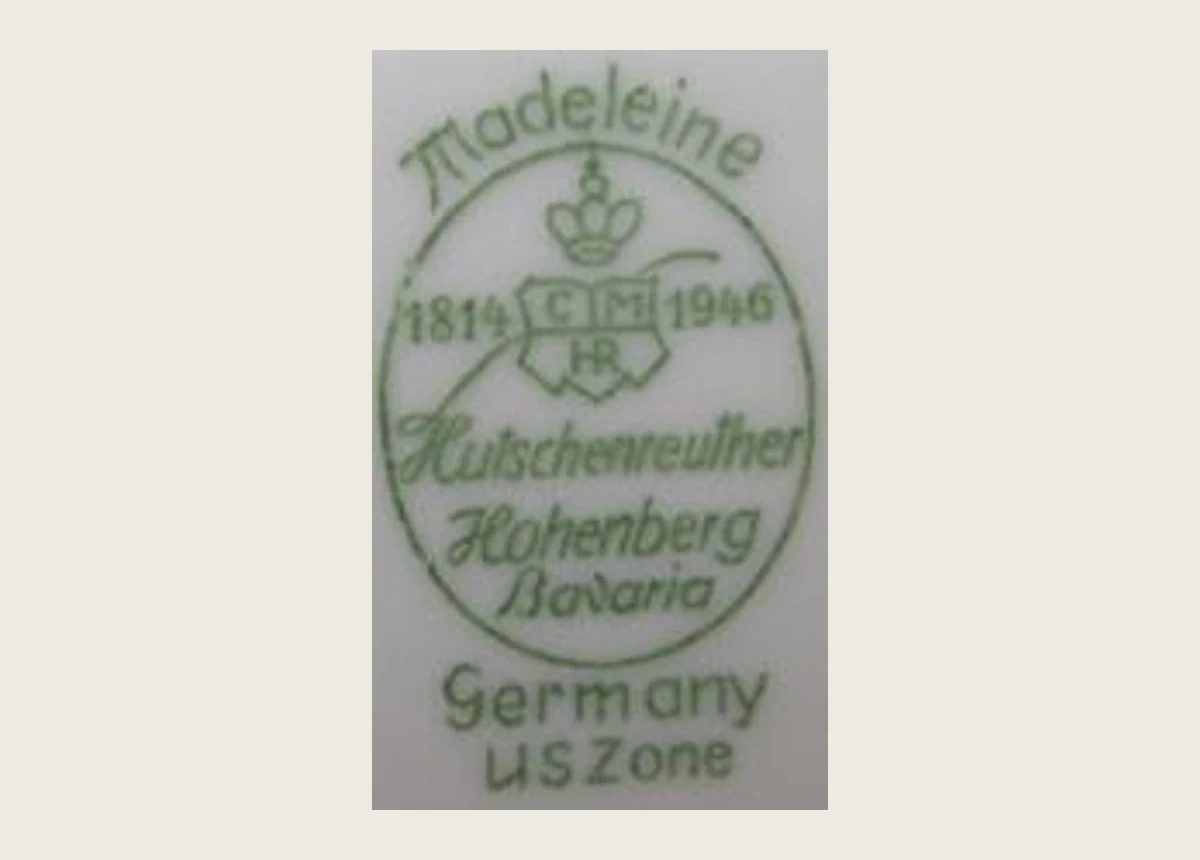 Клеймо Hutschenreuther: Hohenberg US Zone