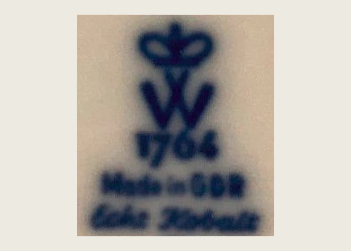 Клеймо Wallendorf: W 1764 Echt Kobalt